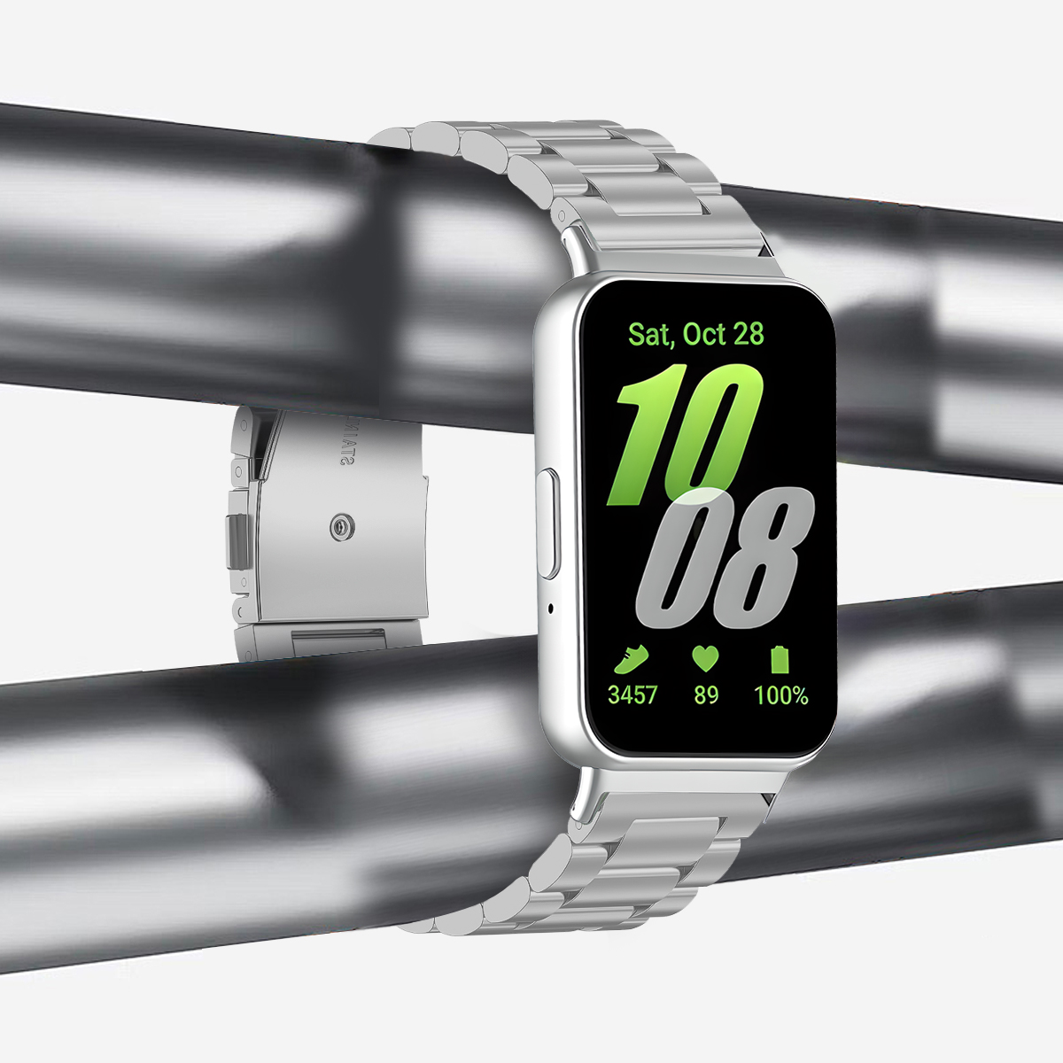 Luxury Watch Galaxy - Correa de acero inoxidable para Samsung