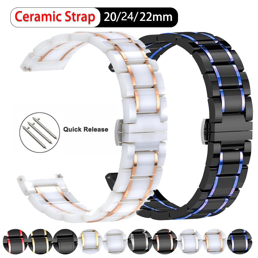 Luxury Watch Galaxy - Correa de cerámica de 20mm, 22mm