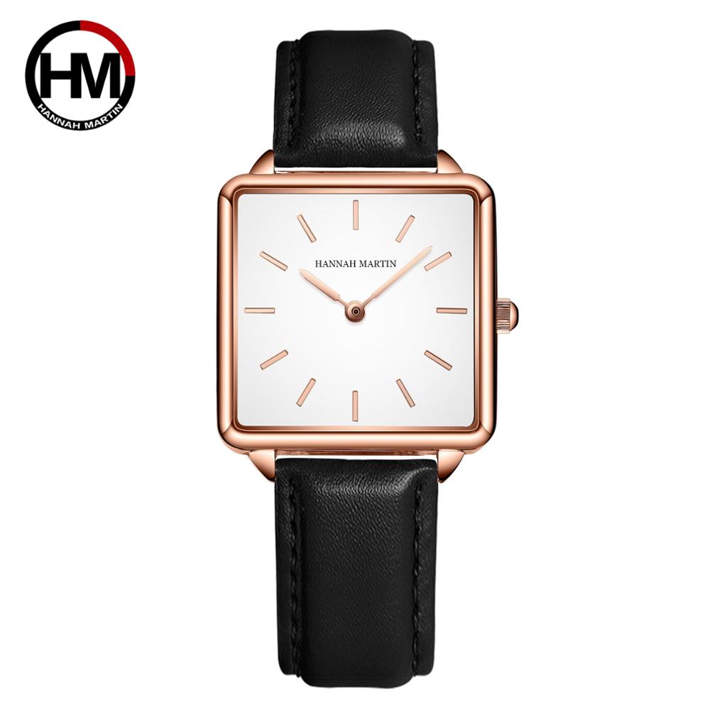 Luxury Watch Japan Brand - Correa de cuero genuino para mujer,
