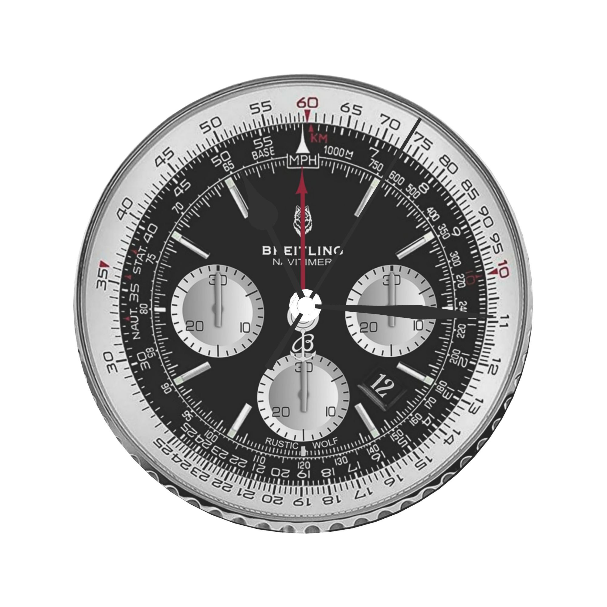 Luxury Watch House - Reloj de lujo negro con esfera,