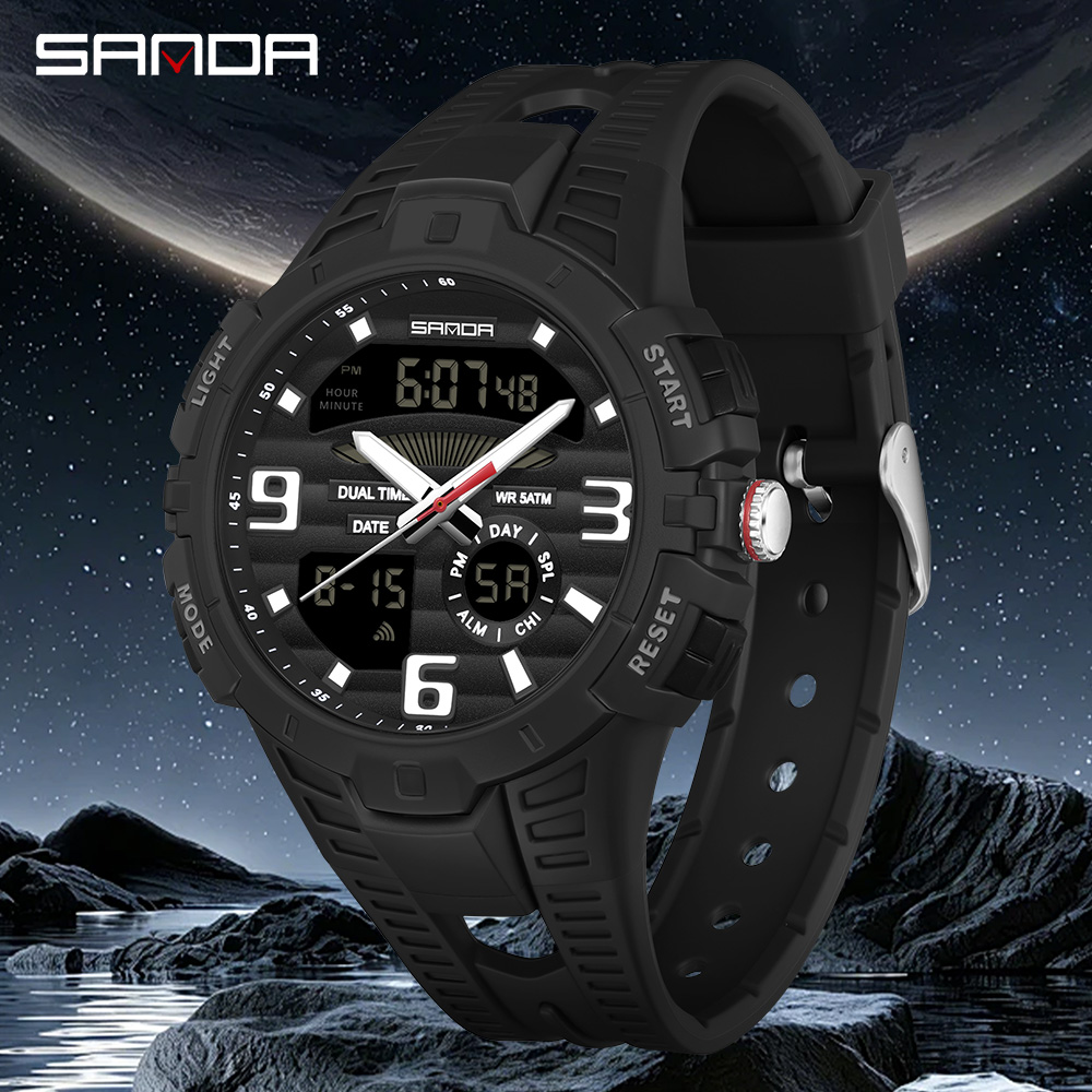 Luxury Watch Class - SANDA 3506 Reloj Electrónico Deportivo Multifuncional