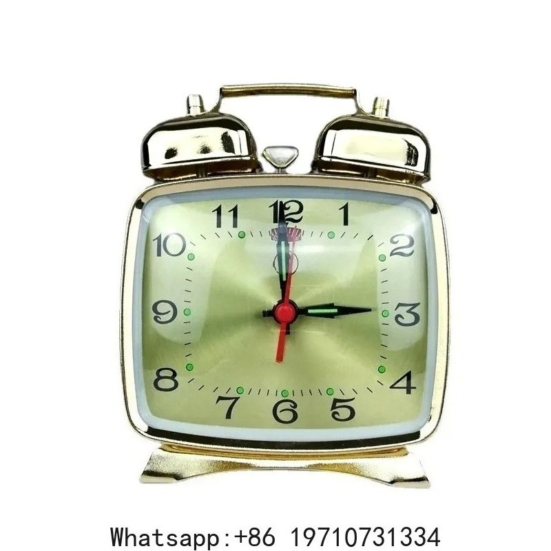 Table Watch Luxury - Reloj Despertador Mecánico de Metal, Reloj