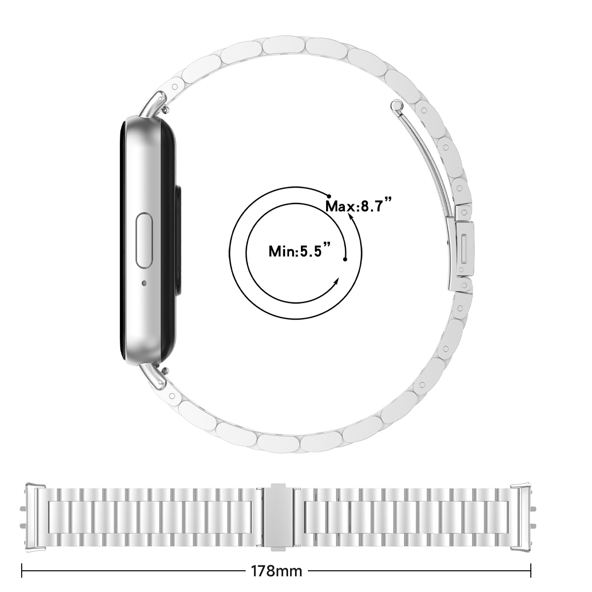 Correa de acero inoxidable par - Luxury Watch Galaxy reseña y precio