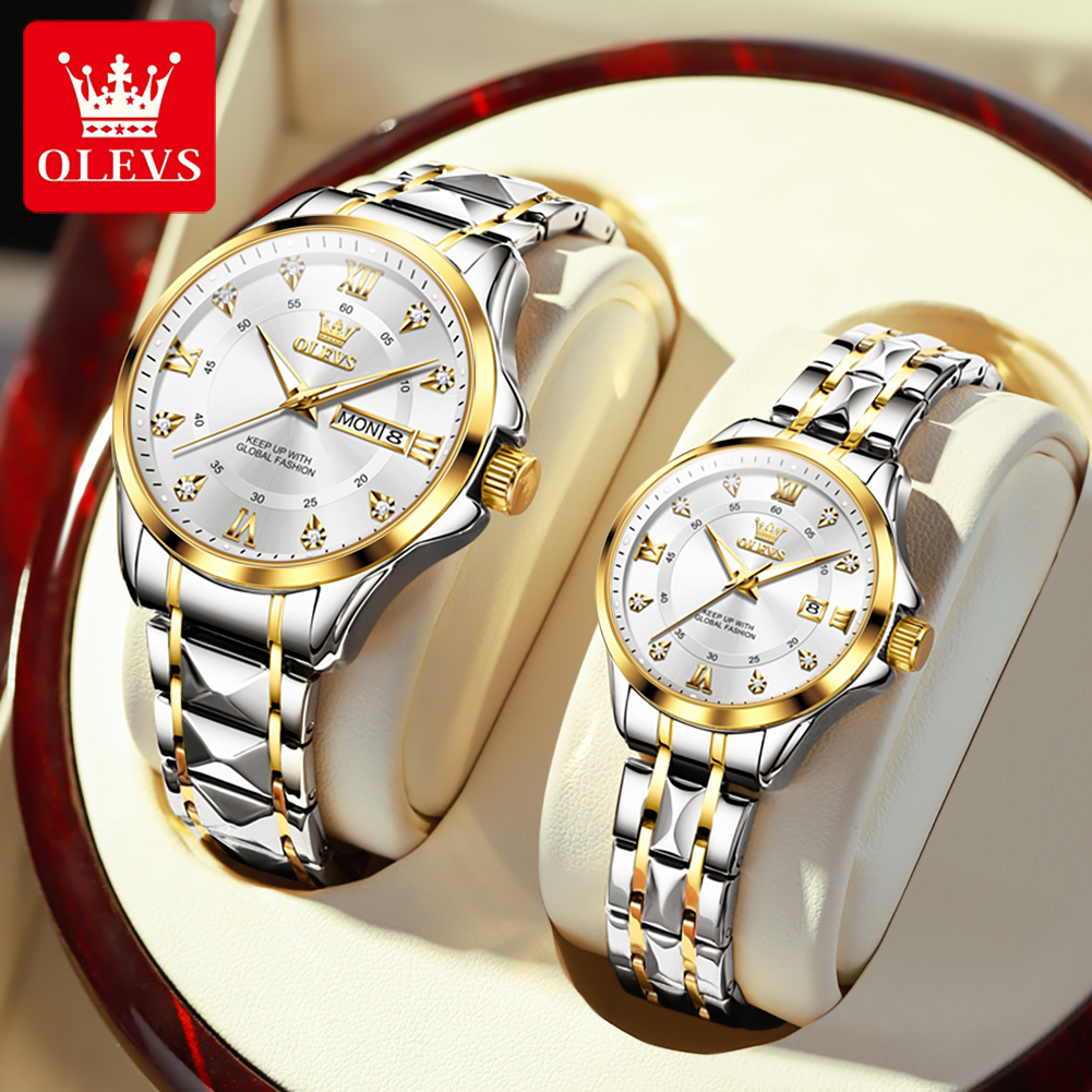 OLEVS 2906 reloj de pareja Ori - Luxury Watch Life reseña y precio