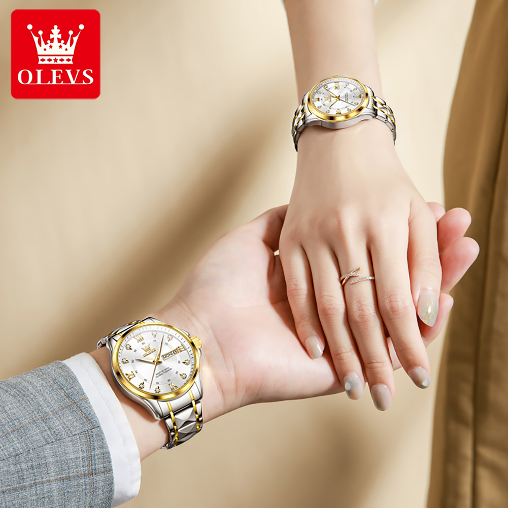 OLEVS 2906 reloj de pareja Ori - Luxury Watch Life reseña y precio