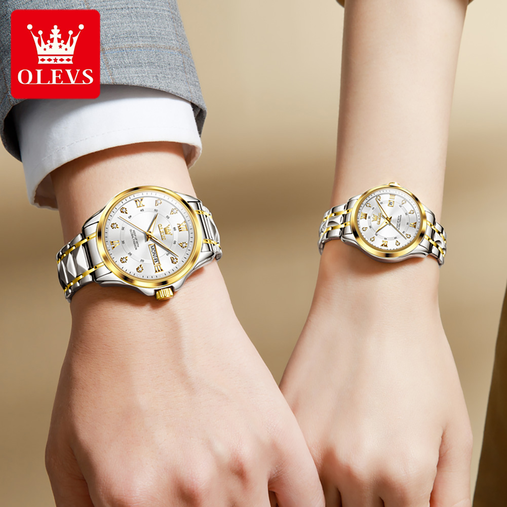 OLEVS 2906 reloj de pareja Ori - Luxury Watch Life reseña y precio
