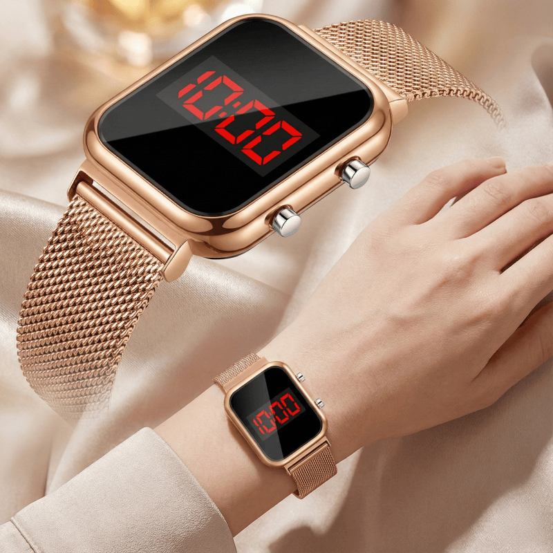 Relojes digitales LED rectangu - Luxury Watch Life reseña y precio