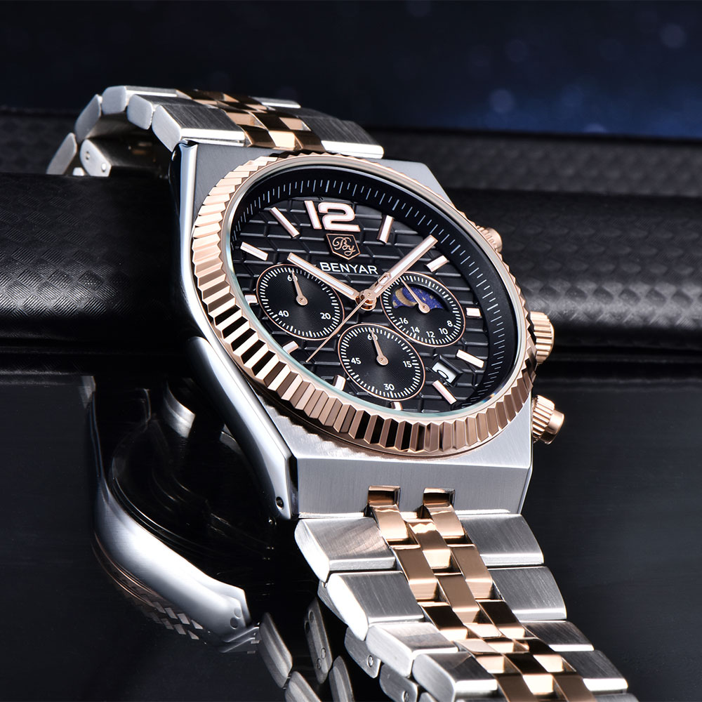 Reloj BENYAR con cronógrafo de - Luxury Watch Design reseña y precio