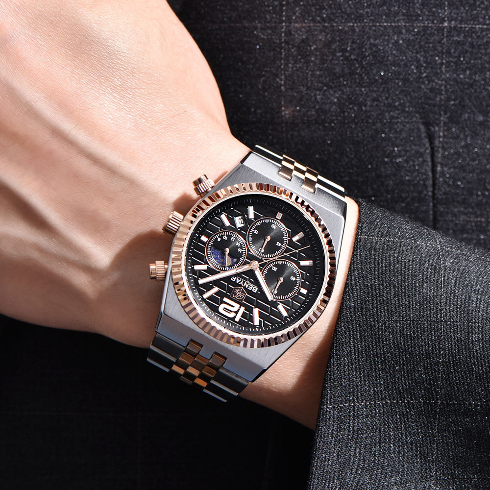 Reloj BENYAR con cronógrafo de - Luxury Watch Design reseña y precio