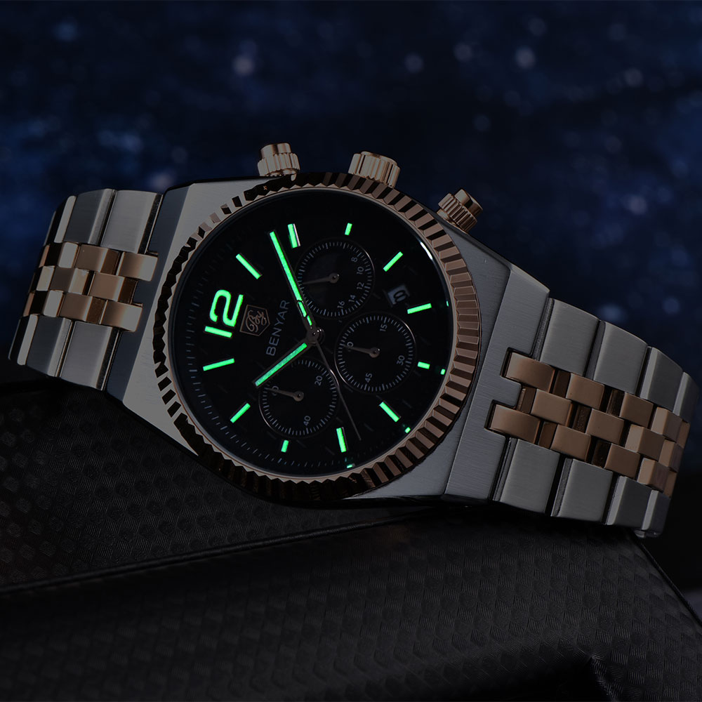 Reloj BENYAR con cronógrafo de - Luxury Watch Design reseña y precio